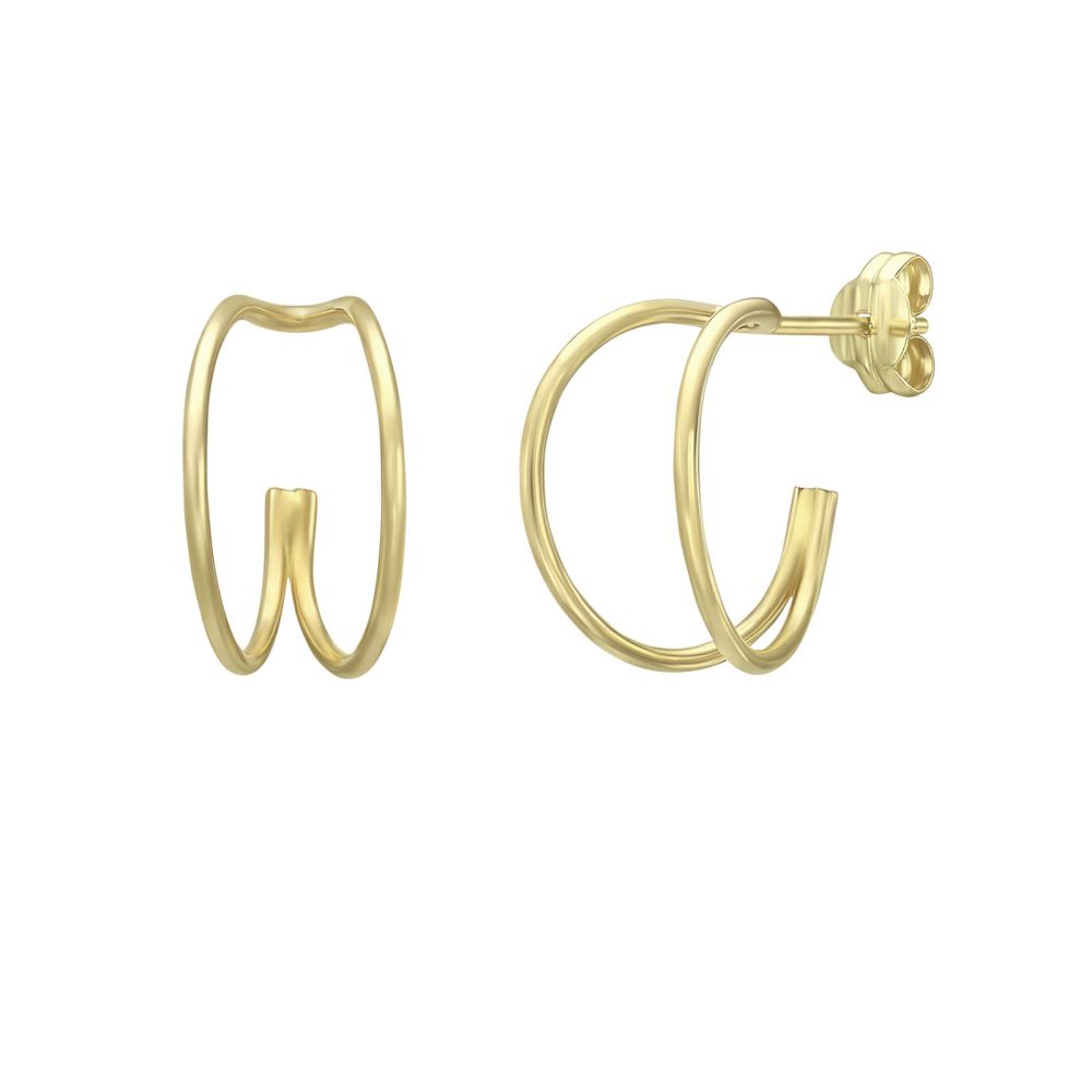 Gold Earrings | 14K Yellow Gold Earrings - Zoe