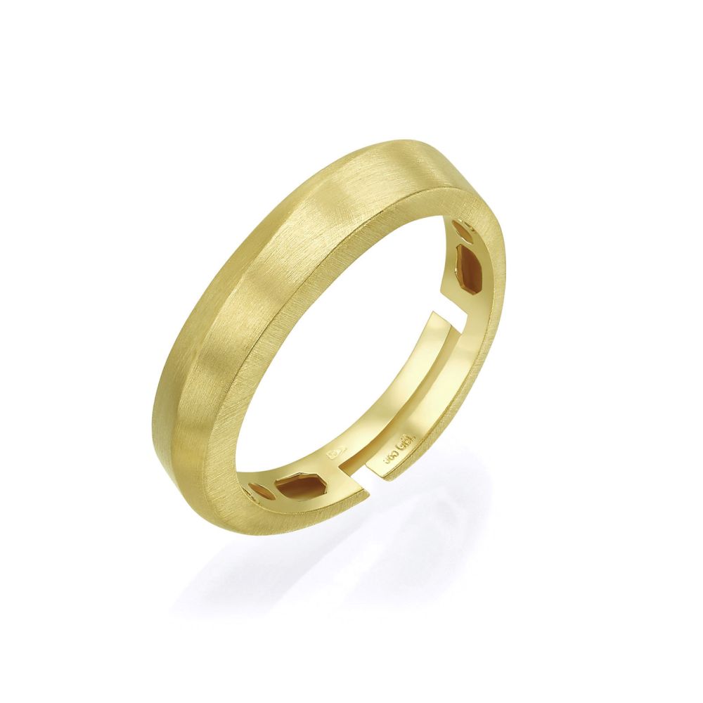 Women’s Gold Jewelry | 14K Yellow Gold Rings - Gentle Matte Wave