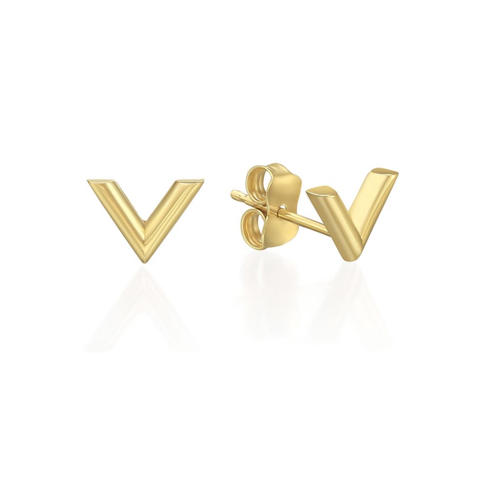 Gold Earrings | 14K Yellow Gold Women's Earrings - Verona