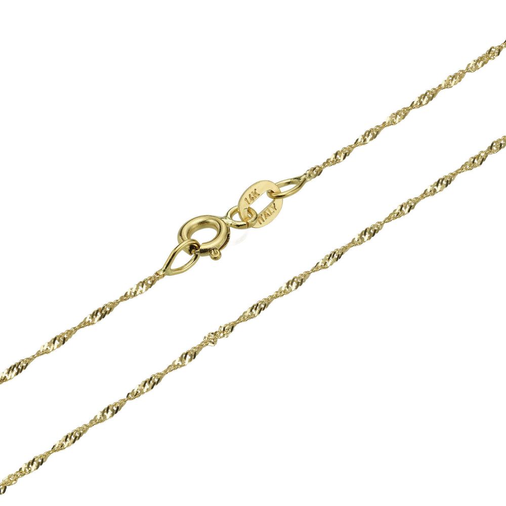 Jewelry for Men | 14K Yellow Gold Chain for Men Singapore 1.6mm Thick, 19.7