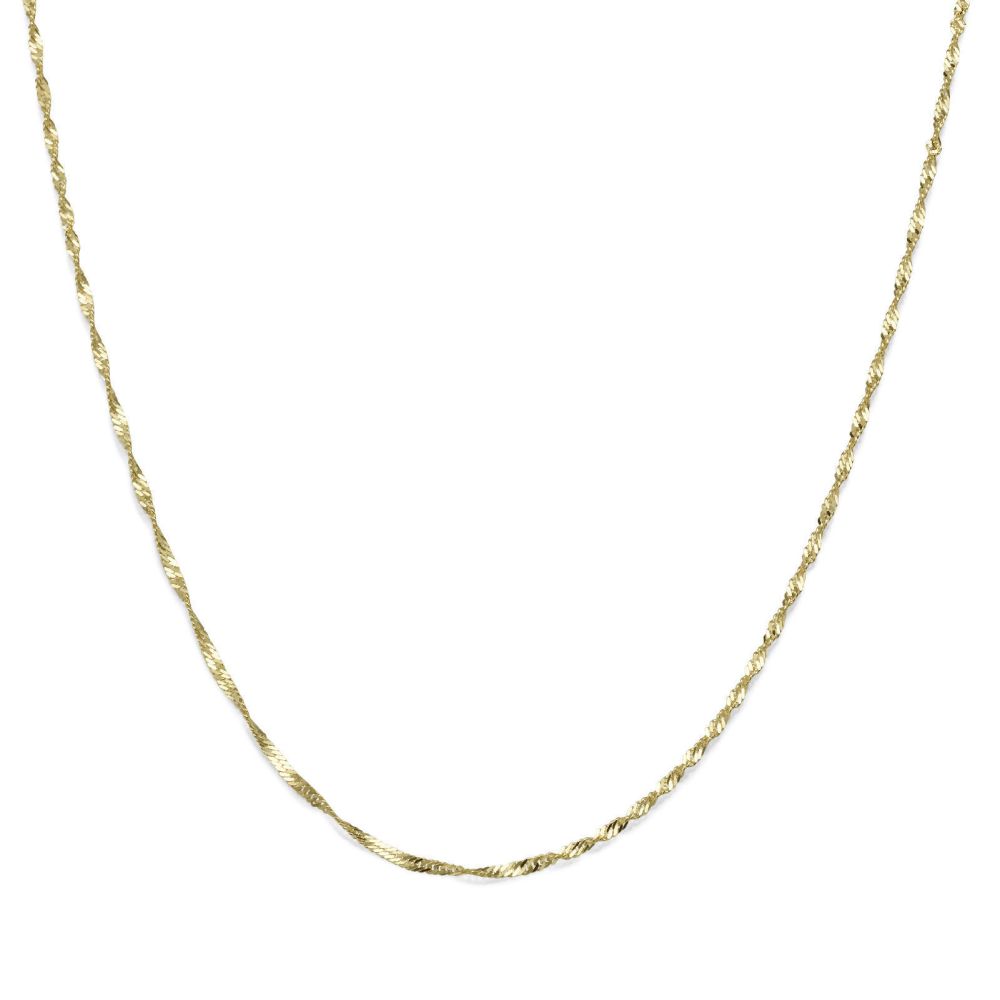 Jewelry for Men | 14K Yellow Gold Chain for Men Singapore 1.6mm Thick, 19.7