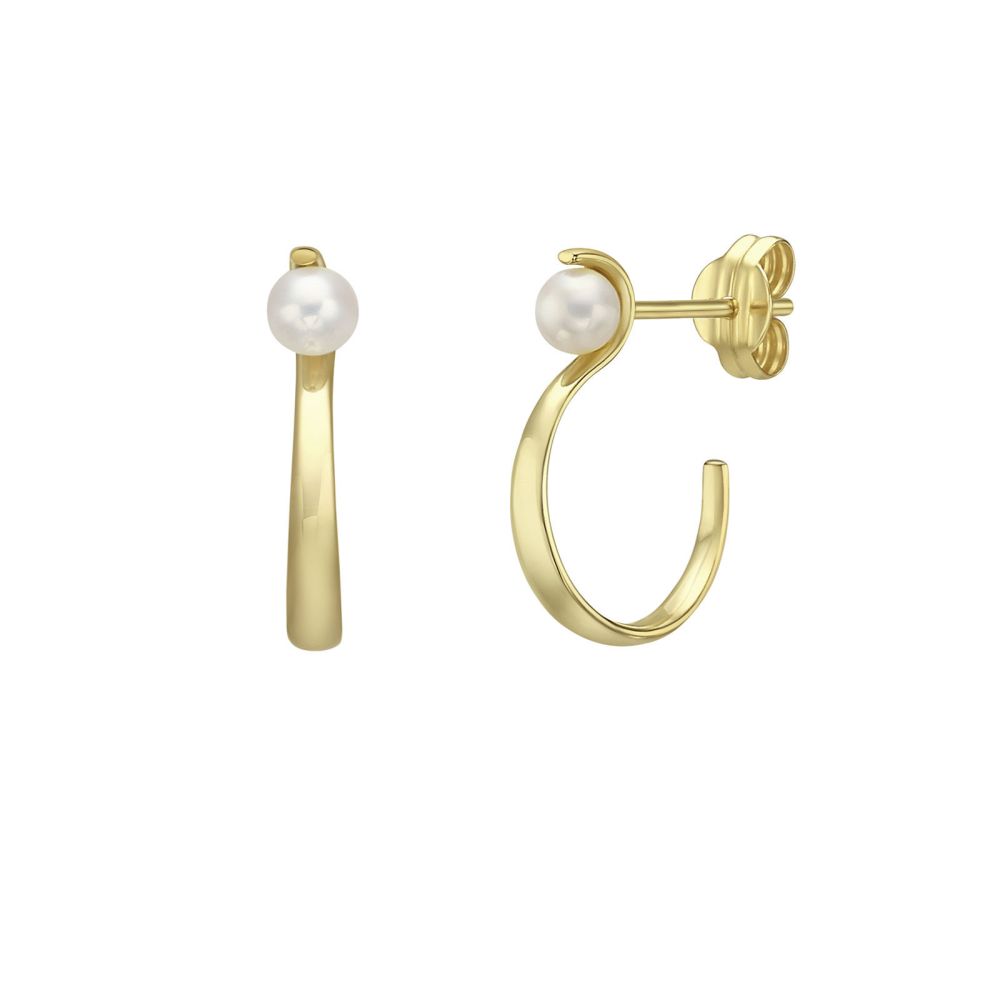 Gold Earrings | 14K Yellow Gold Earrings - Zoya
