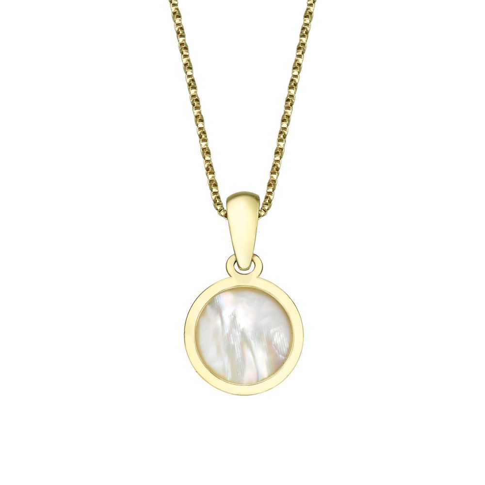 Girl's Jewelry | Pendant and Necklace in Yellow Gold - Golden Pearl