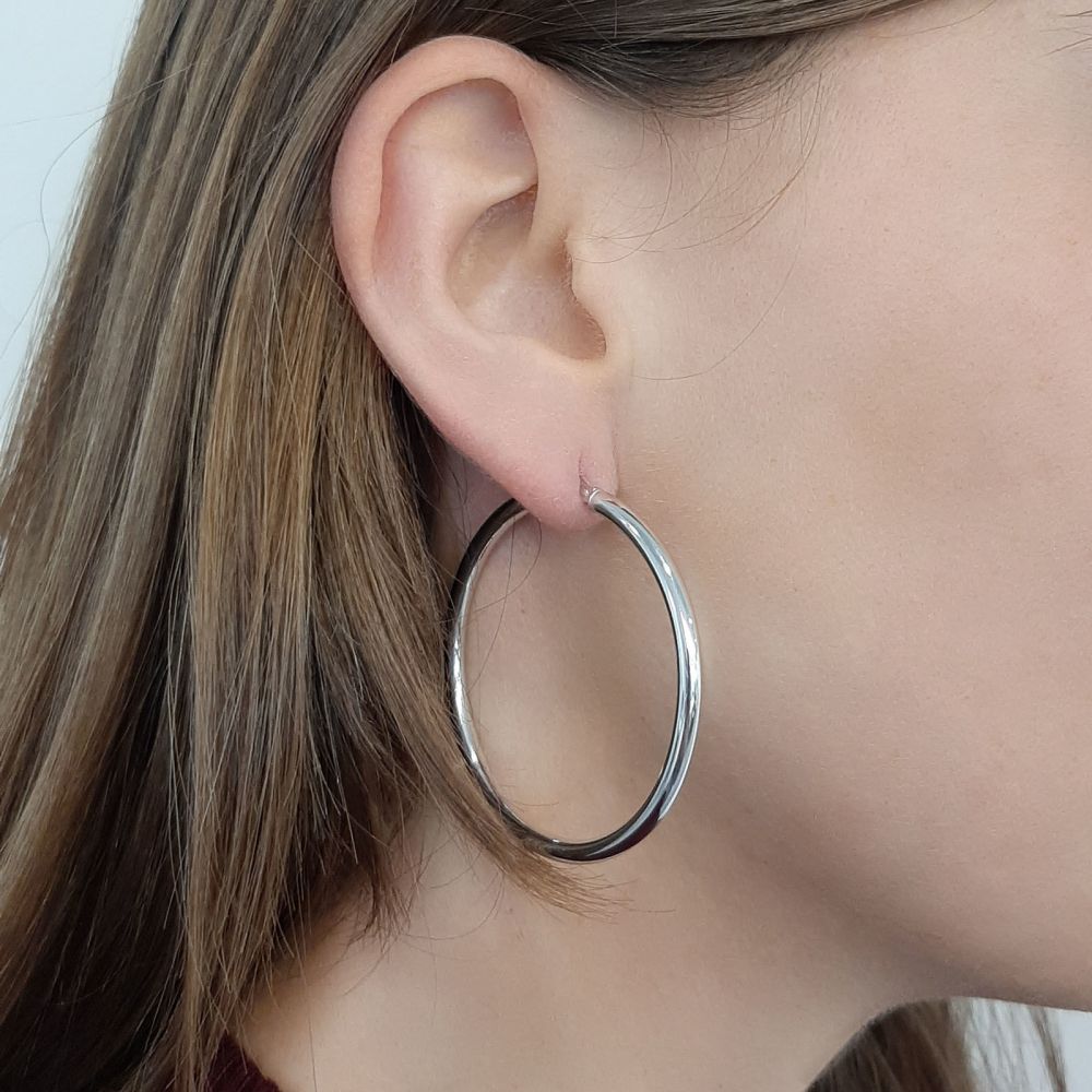 Women’s Gold Jewelry | 14K White Gold Women's Earrings - XL