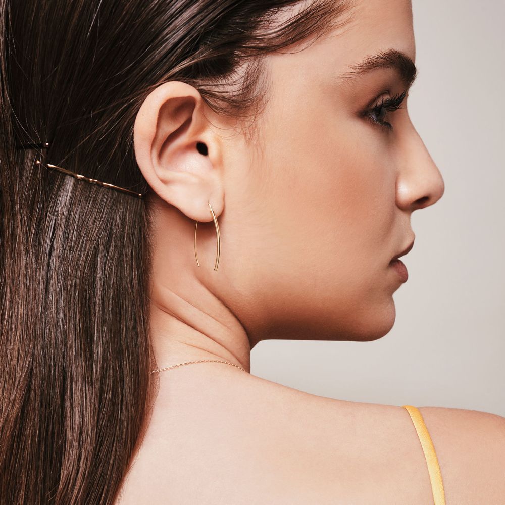 Women’s Gold Jewelry | 14K White Gold Women's Earrings - Golden Tubes