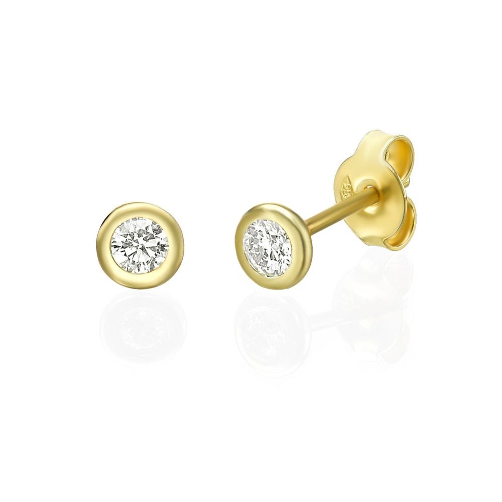 Diamond Jewelry | 14K  Yellow Gold Diamond Earrings - Chloe M