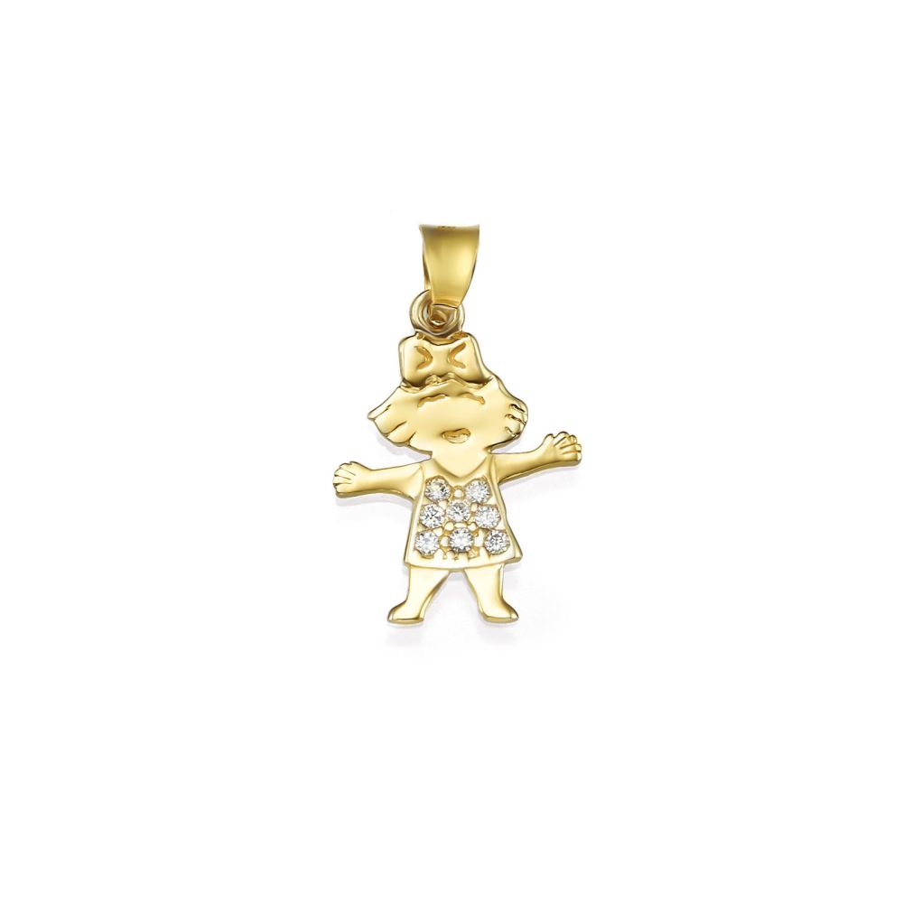 Women’s Gold Jewelry | 14k Yellow gold women's pendant  - Bell