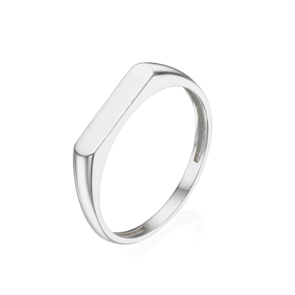 Women’s Gold Jewelry | Ring in 14K White Gold - Signet
