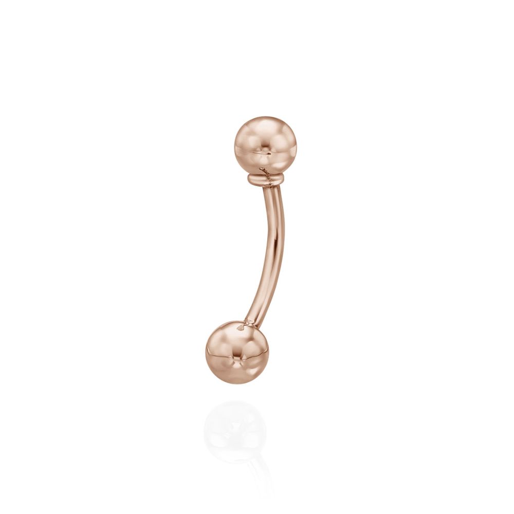 Piercing | Curved Barbell Piercing in 14K Rose Gold