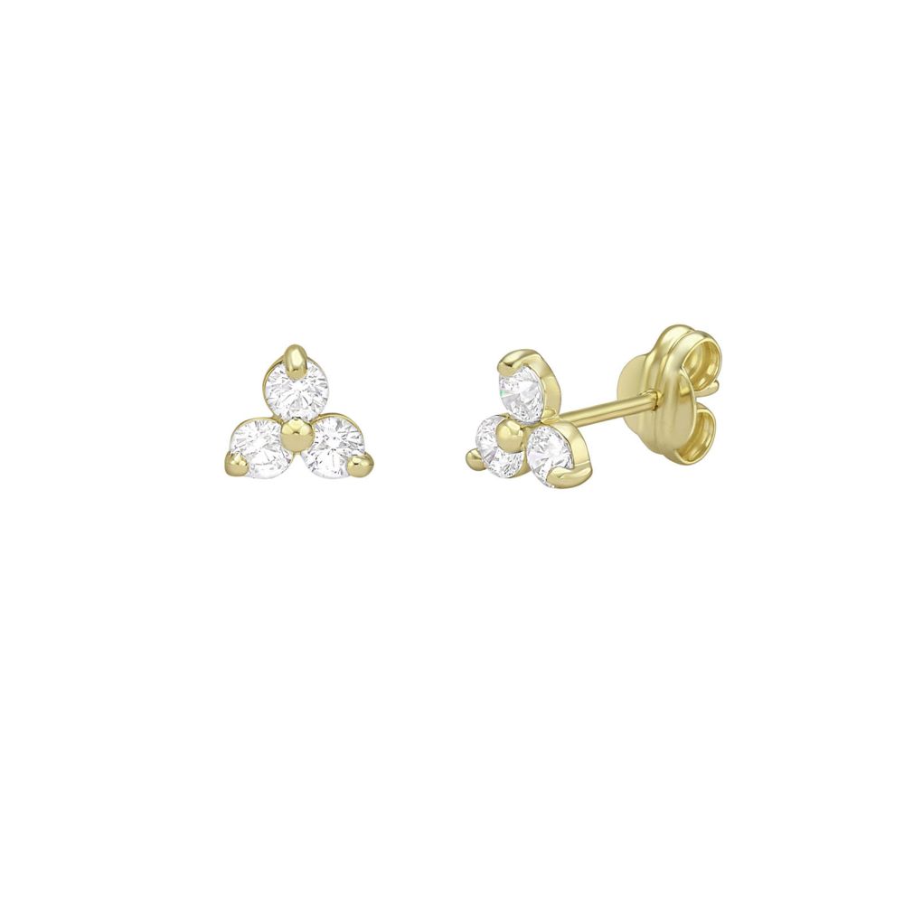 Gold Earrings | 14K Yellow Gold Earrings - Melissa