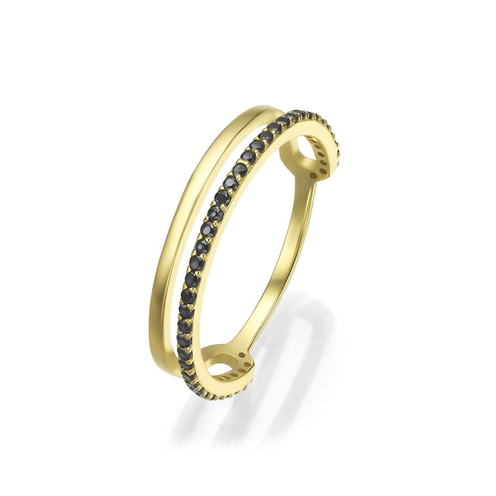 gold rings | 14K Yellow Gold Rings - Black Camilla