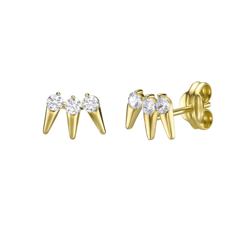 Gold Earrings | 14K Yellow Gold Earrings - Henrietta