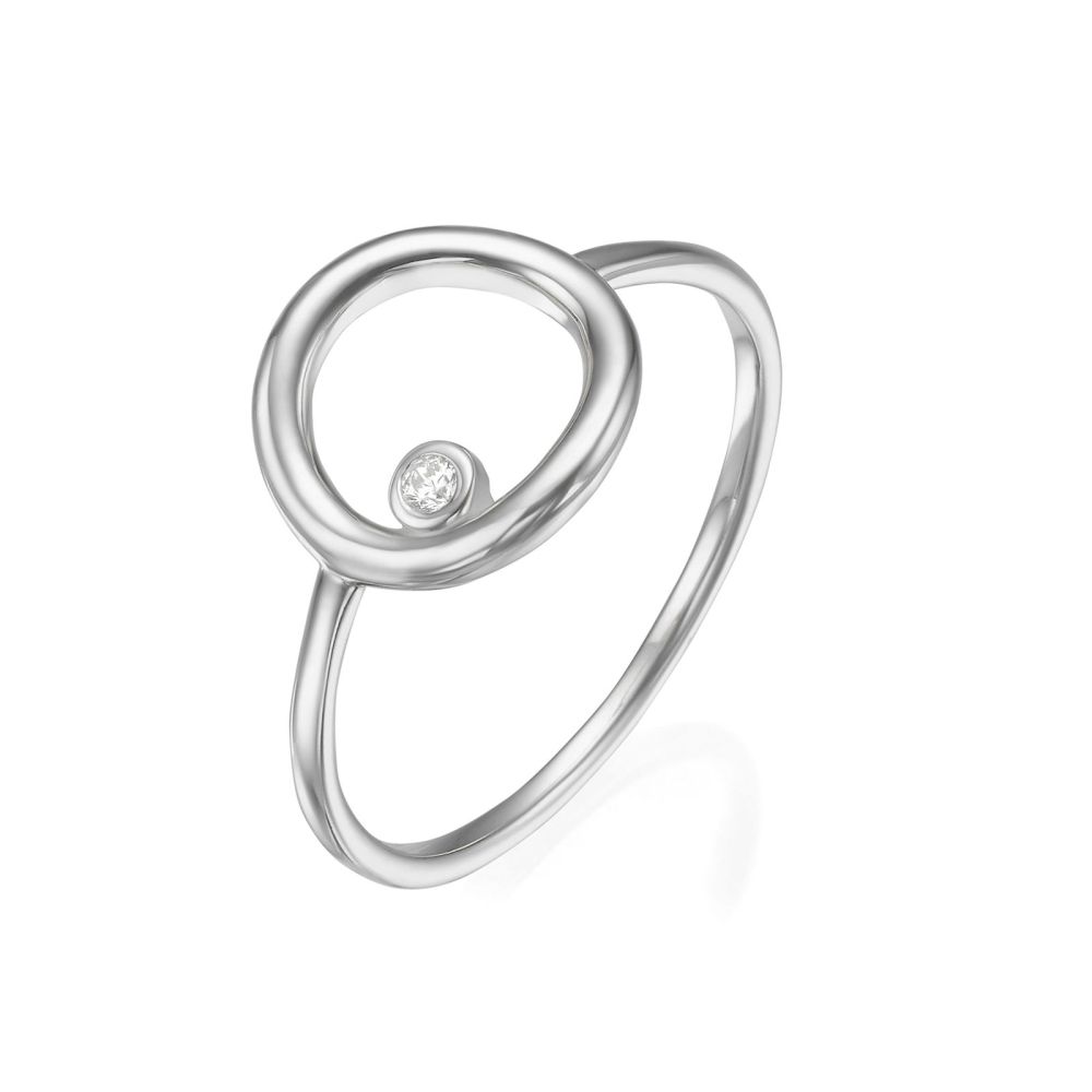 Women’s Gold Jewelry | Ring in 14K White Gold - Circle