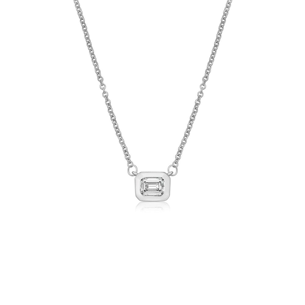 Women’s Gold Jewelry | 14K White Gold Diamond Women's Pendant - Orion
