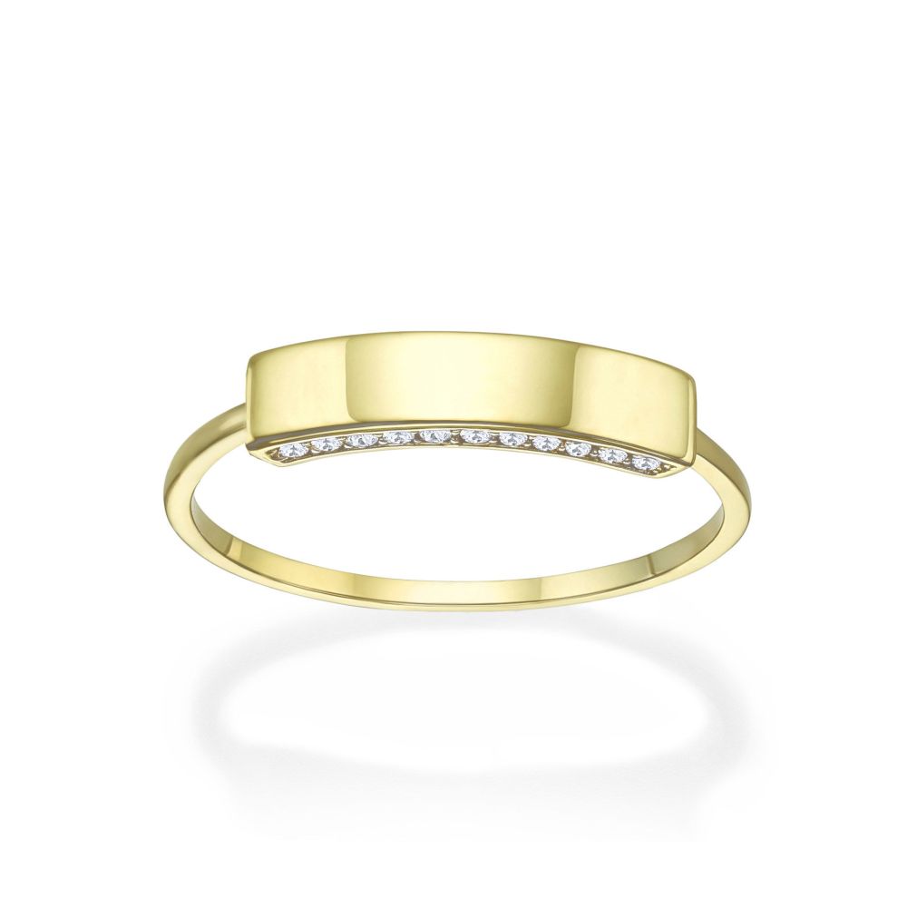 Women’s Gold Jewelry | 14K Yellow Gold Rings - Shimmering seal