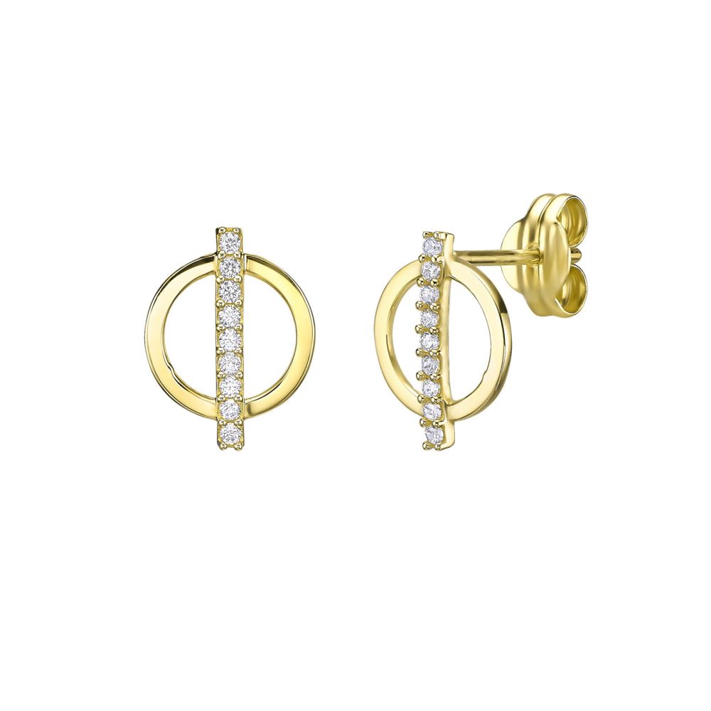 Gold Earrings | 14K Yellow Gold Earrings - Oxford