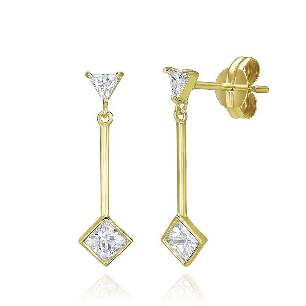 Women’s Gold Jewelry | 14K Yellow Gold Dangle Earrings - Sunlight