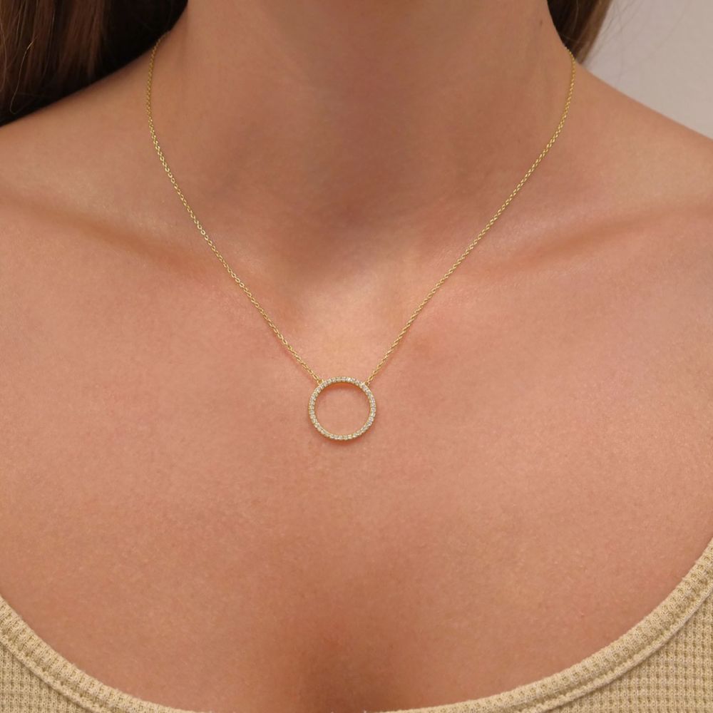 Women’s Gold Jewelry | 14k Yellow gold women's pendant - The Circle of Life