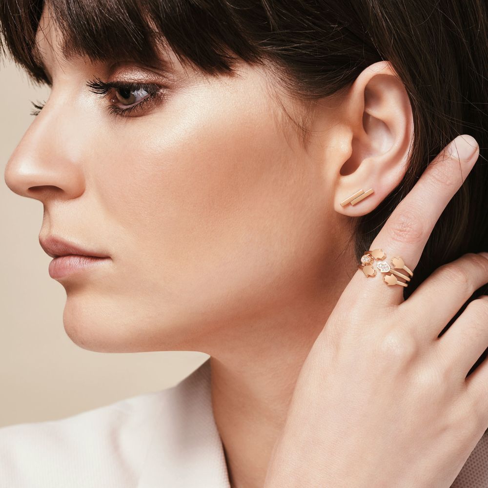 Women’s Gold Jewelry | 14K White Gold Women's Earrings - Golden Brick
