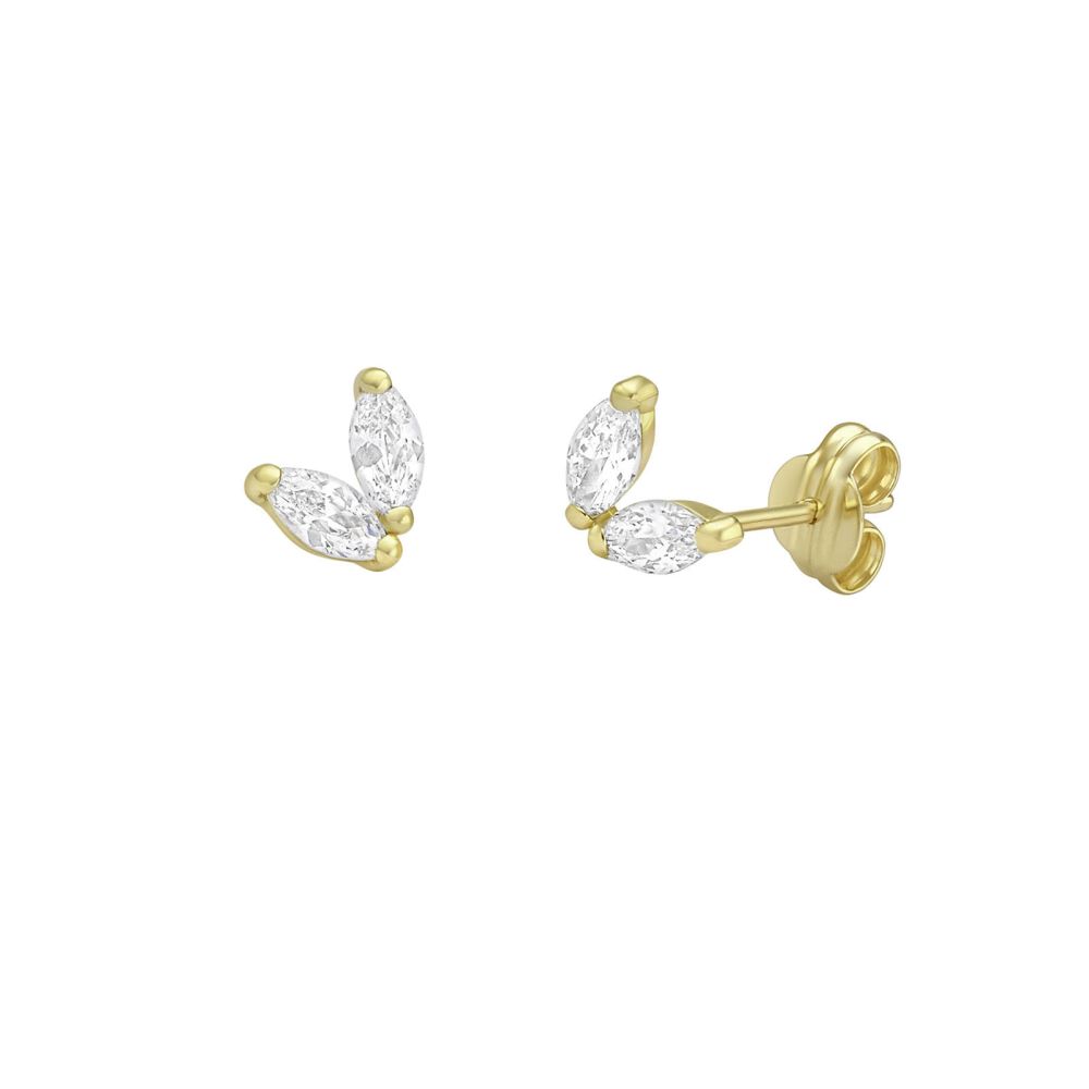 Gold Earrings | 14K Yellow Gold Earrings - Nice
