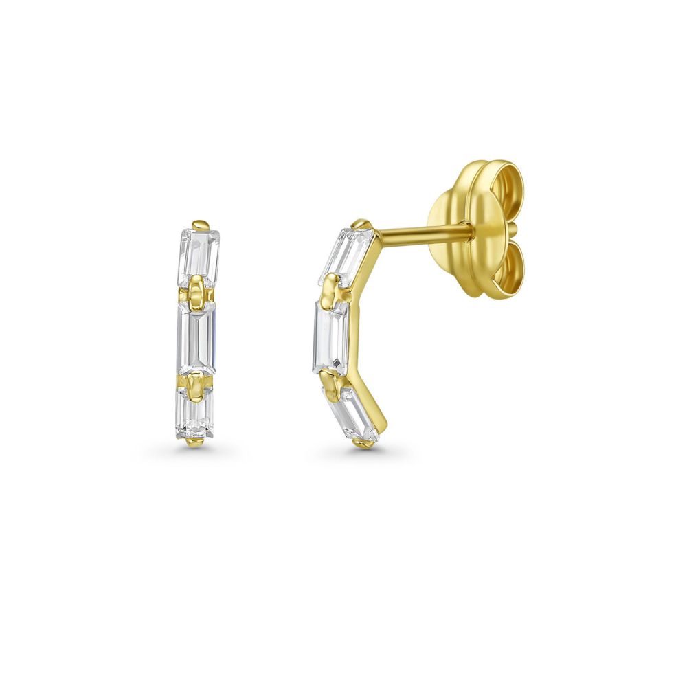 Gold Earrings | 14K Yellow Gold Earrings - Lexi