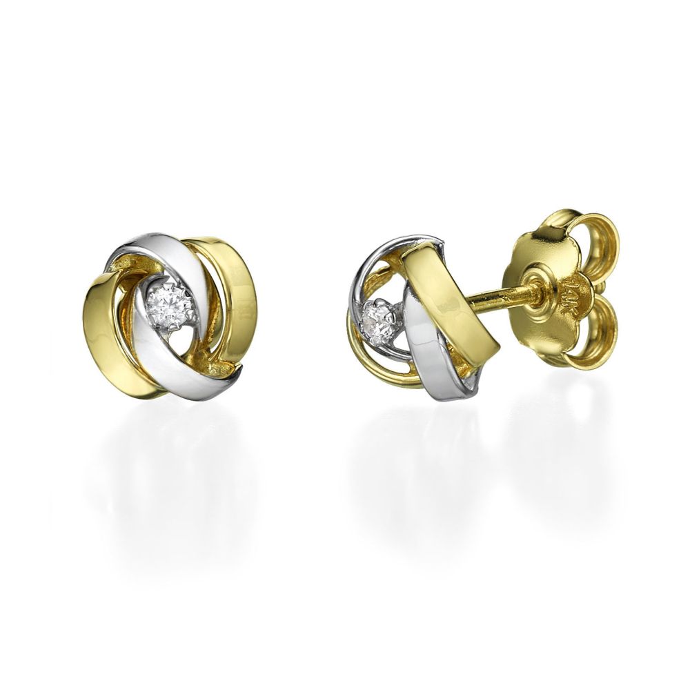 Women’s Gold Jewelry | 14K White & Yellow Gold Women's Earrings - Chakra