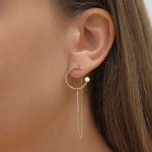14K Yellow Gold Women's Earrings - Viola