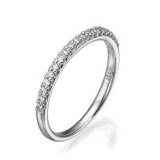 Diamond Band Ring in 14K White Gold - Ice Princess