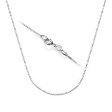 14K White Gold Venice Chain Necklace 0.53mm Thick, 15.74" Length