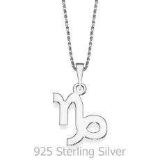Pendant and Necklace in 925 Sterling Silver - Capricorn
