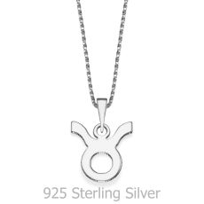 Pendant and Necklace in 925 Sterling Silver - Taurus