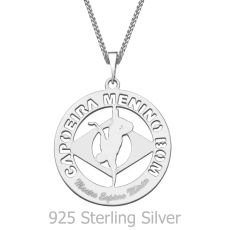Pendant and Necklace in 925 Sterling Silver - Capoera Menino Bom