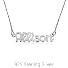 925 Sterling Silver Name Necklace "Margaret" English - Small