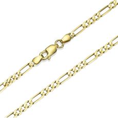 14K Yellow Gold Chain for Men Figaro 3.84mm Thick, 19.7" Length