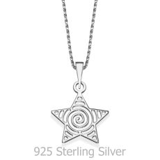 Pendant and Necklace in 925 Sterling Silver - Shooting Star