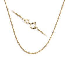 14K Yellow Gold Spiga Chain Necklace 0.8mm Thick, 16.5" Length