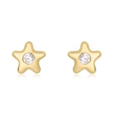 14K Yellow Gold Kid's Stud Earrings - The Nili Star