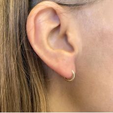14K Yellow Gold Women's Earrings - Sher hoops