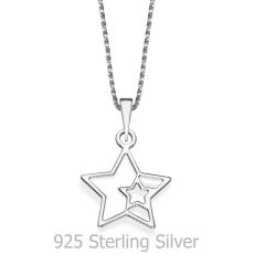 Pendant and Necklace in 925 Sterling Silver - A Star is Born