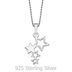 Pendant and Necklace in 925 Sterling Silver - Starry Night