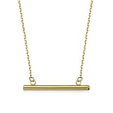 Pendant and Necklace in 14K Yellow Gold - Golden Bar
