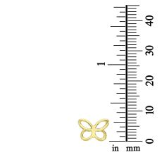 14K Yellow Gold Women's Earrings - Light Butterfly