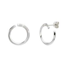 Diamond Stud Earrings in 14K White Gold - Sunrise