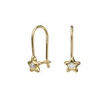 Dangle Earrings in14K Yellow Gold - Neptune Star