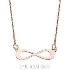 Pendant and Necklace in Rose Gold - Infinity