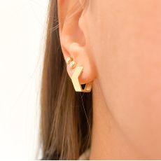 14K Yellow Gold Women's Earrings - Berlin Hoops