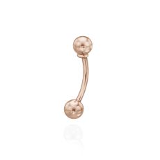 Curved Barbell Piercing in 14K Rose Gold