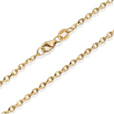 14K Yellow Gold Chain for Men Rollo 2.2mm Thick, 21.45" Length