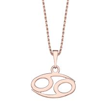 Pendant and Necklace in 14K Rose Gold - Cancer