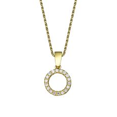 Pendant and Necklace in Yellow Gold - Circles of Joy